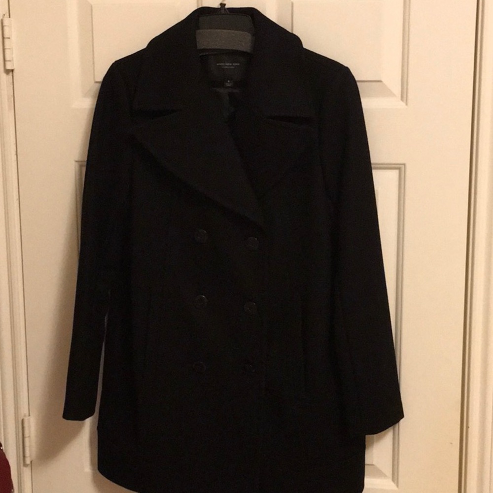 NWOT Andrew Marc NY black pea coat size 6
